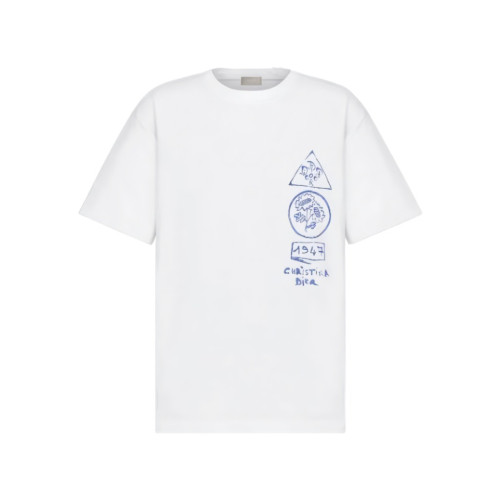 디올 DIOR AND HYLTON NEL 캐주얼 핏 티셔츠 화이트 583J696B0817_C089