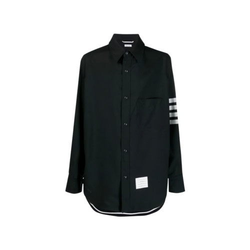 톰브라운 샴브레이 4-바 셔츠 네이비 MJO055A-06146-415